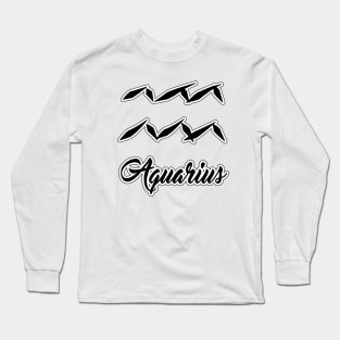 Aquarius Zodiac design Long Sleeve T-Shirt